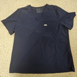 Figs Catarina One-Pocket Scrub Top Navy Blue Size XXL